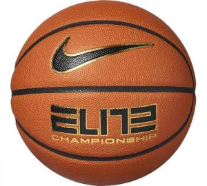 М'яч баскетбольний NIKE ELITE CHAMPIONSHIP 8P 2.0 DEFLATED AMBER/BLACK/METALLIC GOLD/BLACK size 7